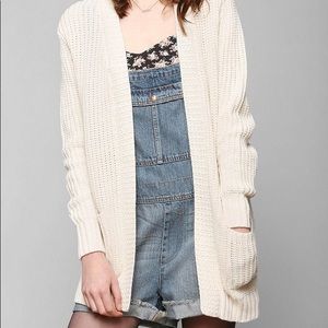 Urban Outfitters Cream Oversized Sweater Cardigan